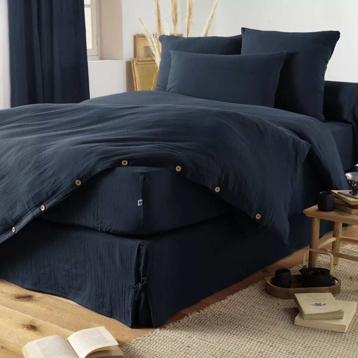 Housse de couette GAÏA – Minuit 140 x 200 cm