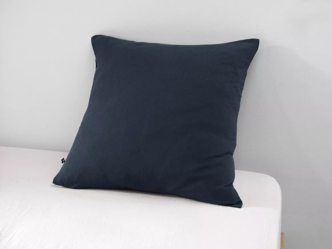 Taie d'oreiller Gaze de coton GAÏA Minuit