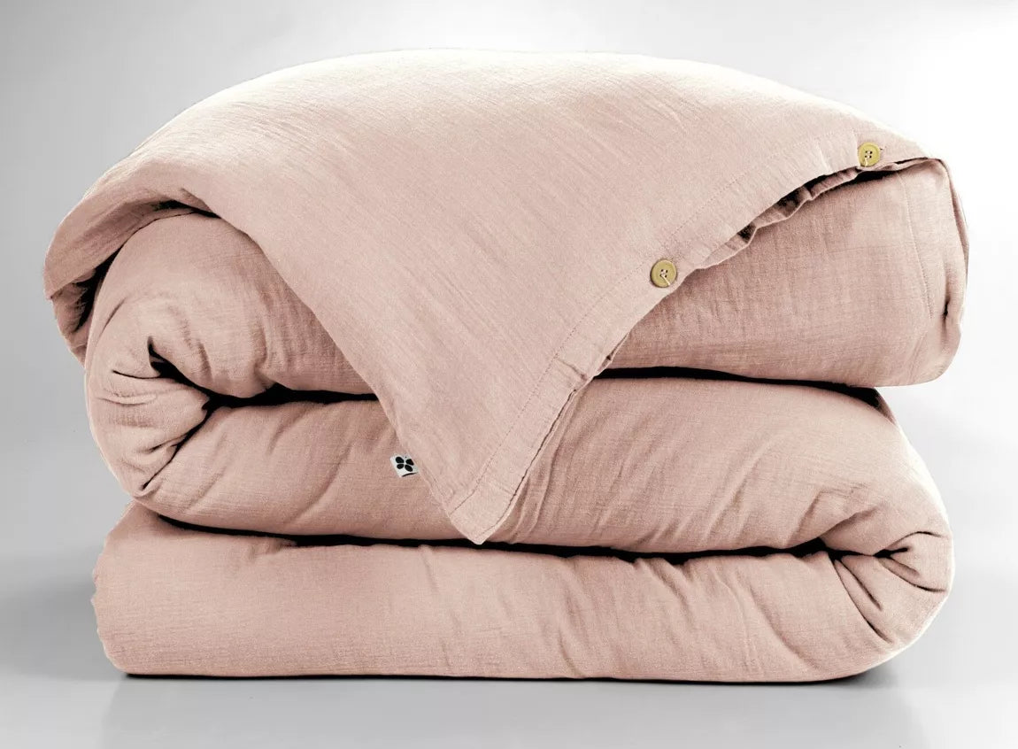 Housse de couette GAÏA – Guimauve 140 x 200 cm