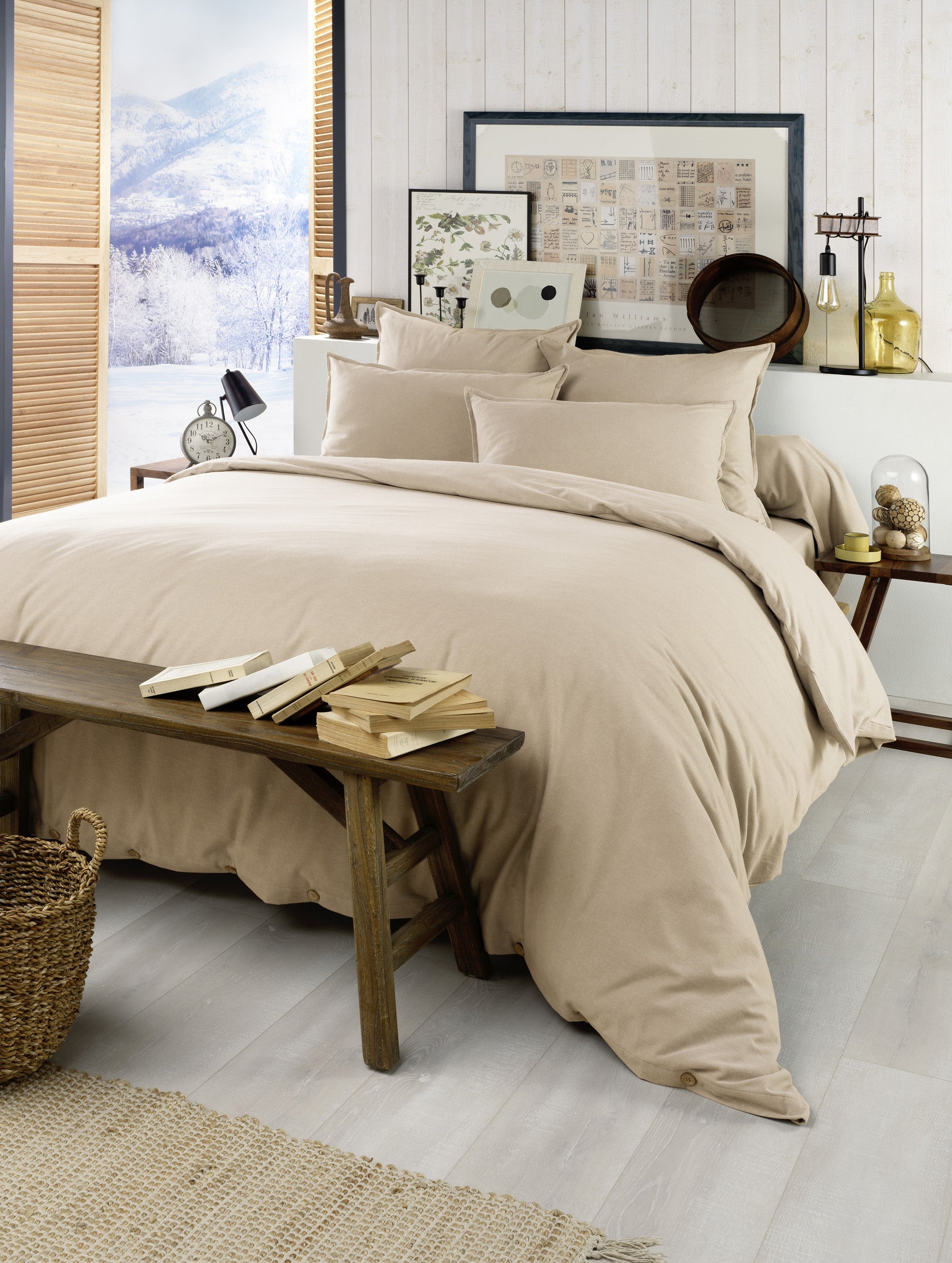 Housse de couette en flanelle de coton