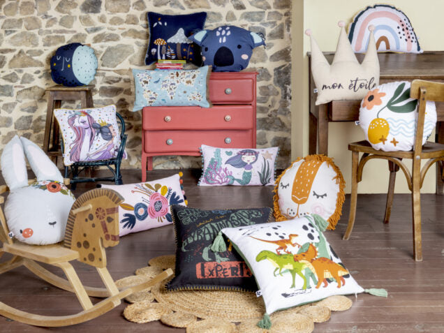 Coussin AMANITE déhoussable point de cheval 40 x 40 cm