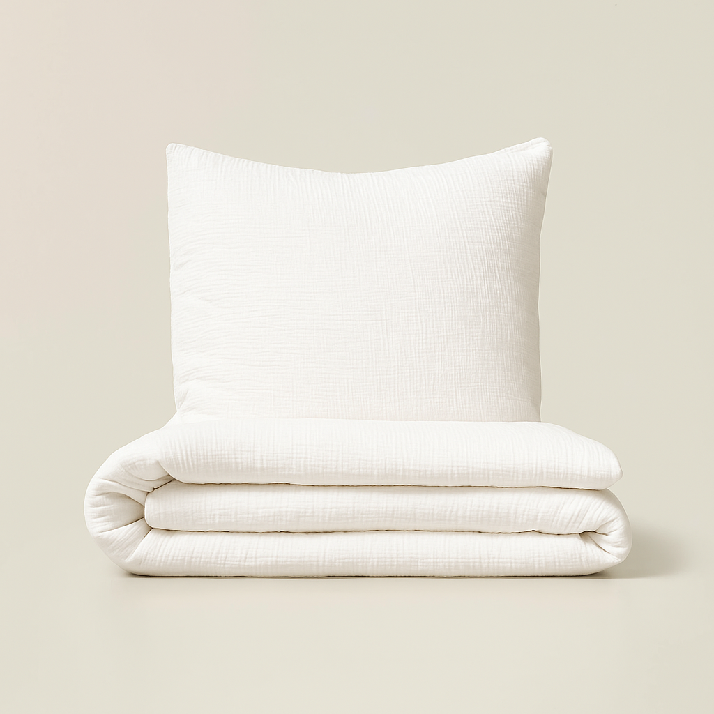 Housse de couette + taie 40x60 cm Gaze de coton bébé