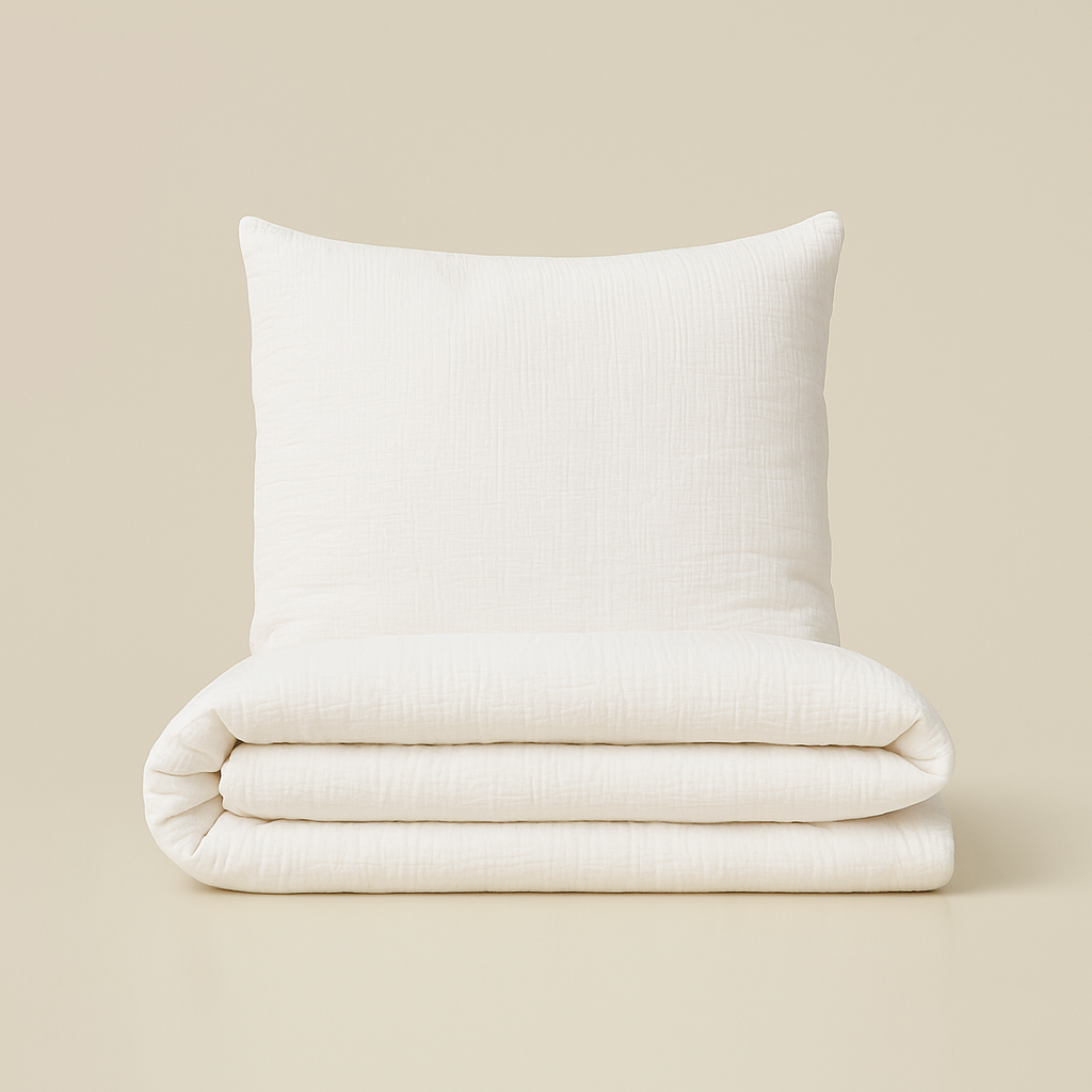 Housse de couette + taie 40x60 cm Gaze de coton bébé