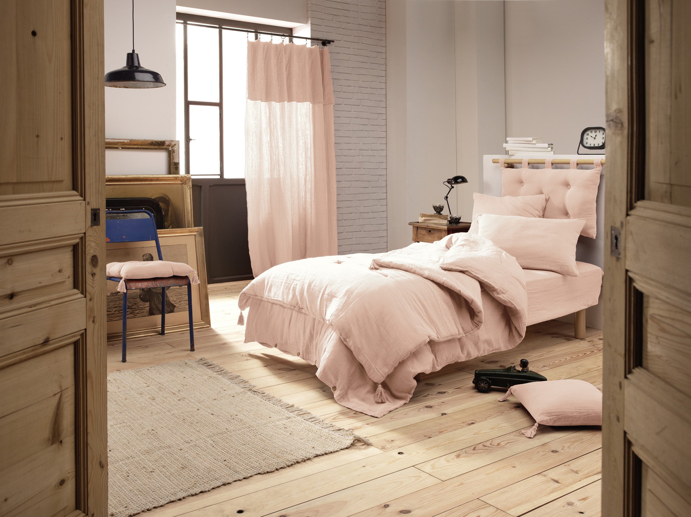 Housse de couette GAÏA – Guimauve 140 x 200 cm