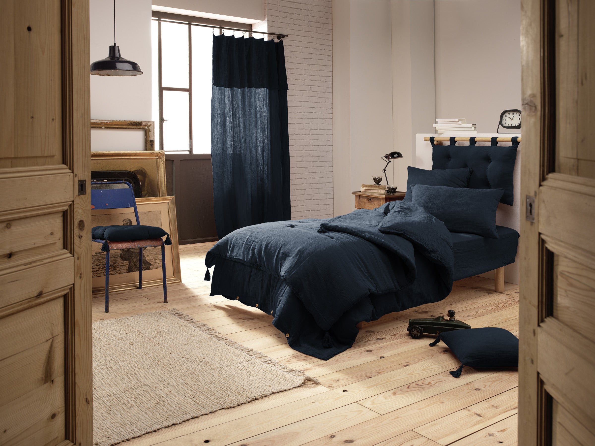 Taie d’oreiller GAÏA – Minuit 60 x 60 cm