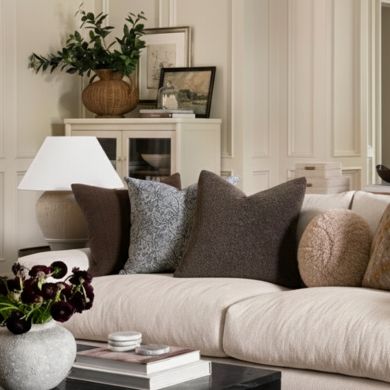 Housse de coussin Willow Bay Mystique Grey - 100% coton éthique – 50×50 cm