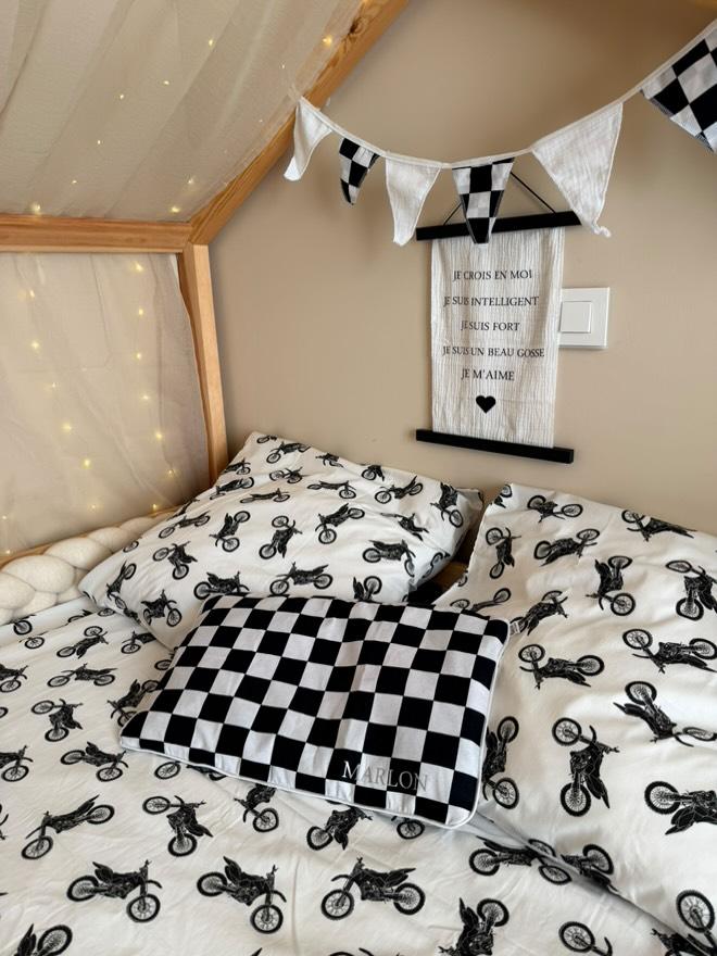 Parure housse de couette enfant - Moto Cross