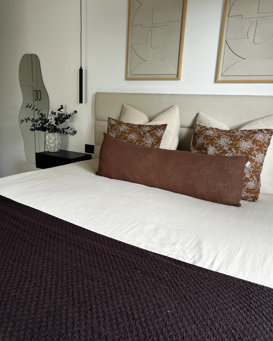 Parure Gaia Pampa & et housse de coussin Brownie
