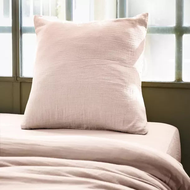 Taie d’oreiller GAÏA – Guimauve (60 x 60 cm)