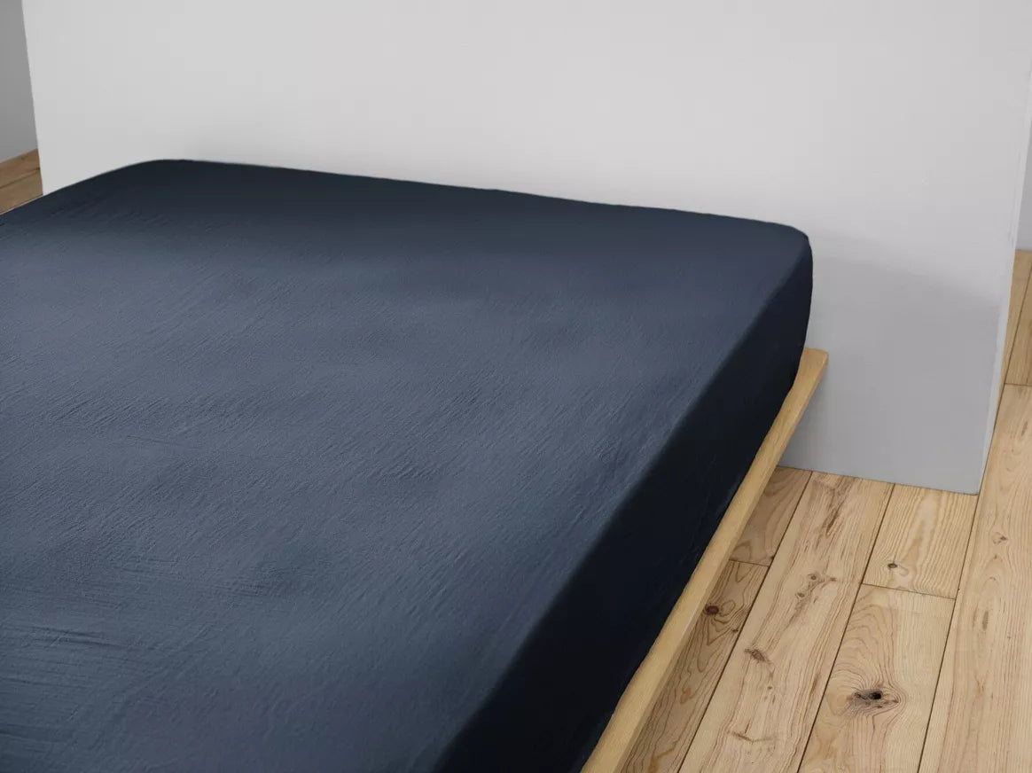 Drap housse GAÏA – Minuit 90 x 200 cm