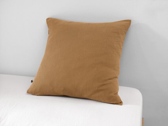 Taie Gaïa en gaze de coton Camel