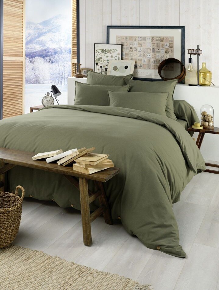 Housse de couette en flanelle de coton