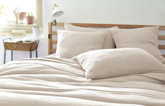 Housse de couette Gaïa Pampa en gaze de coton