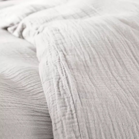 Housse de couette en gaze de coton – Blanc chantilly