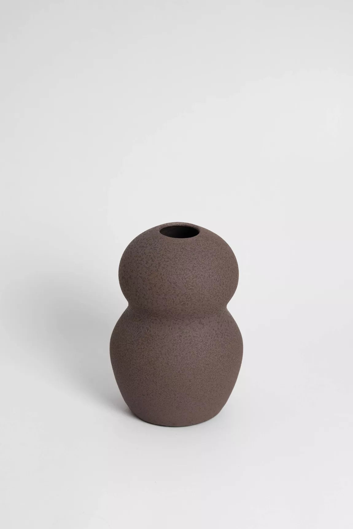 Vase émaillé marron Palus - Fait main - Céramique