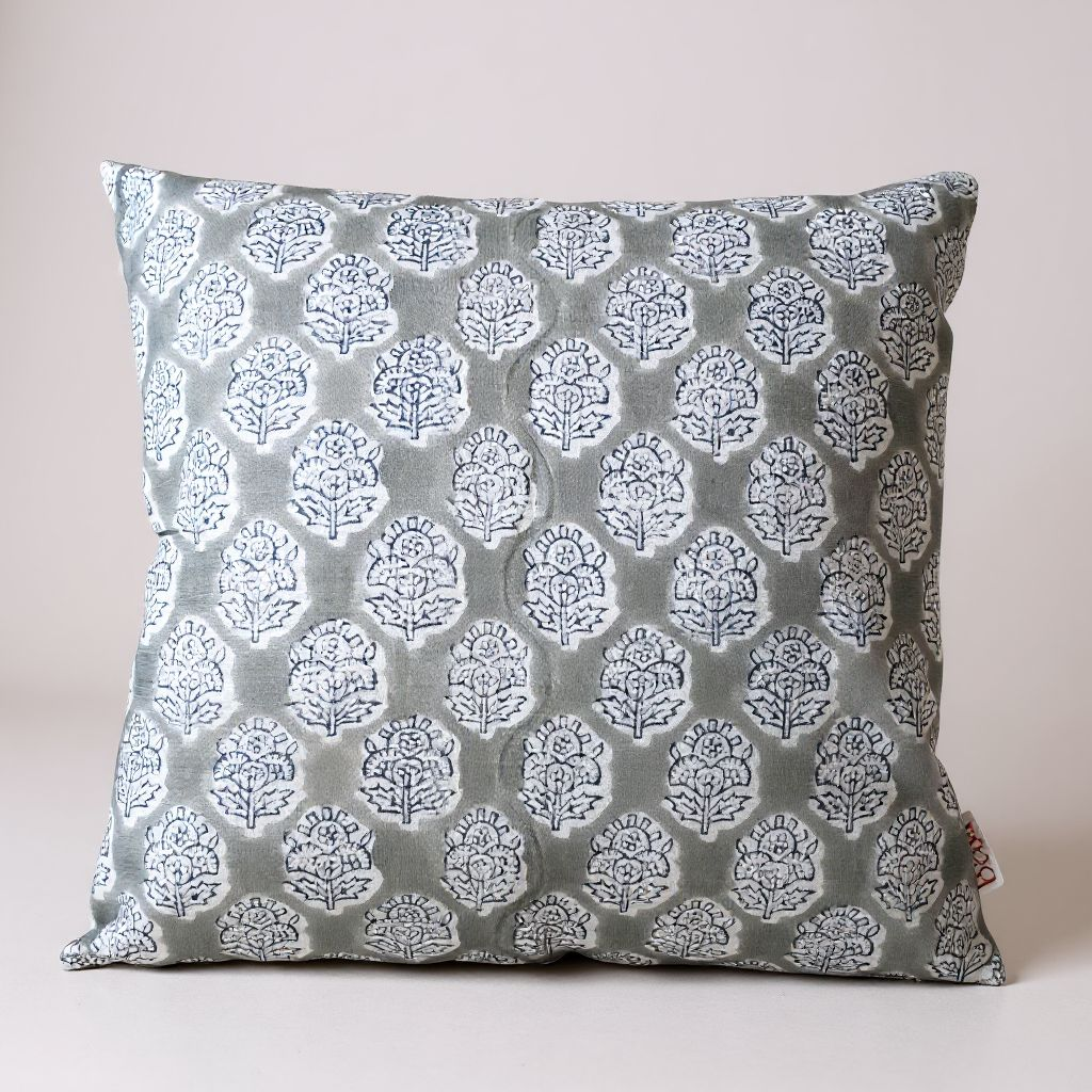 Housse de coussin Willow Bay Mintleaf - 100% coton éthique – 50×50 cm