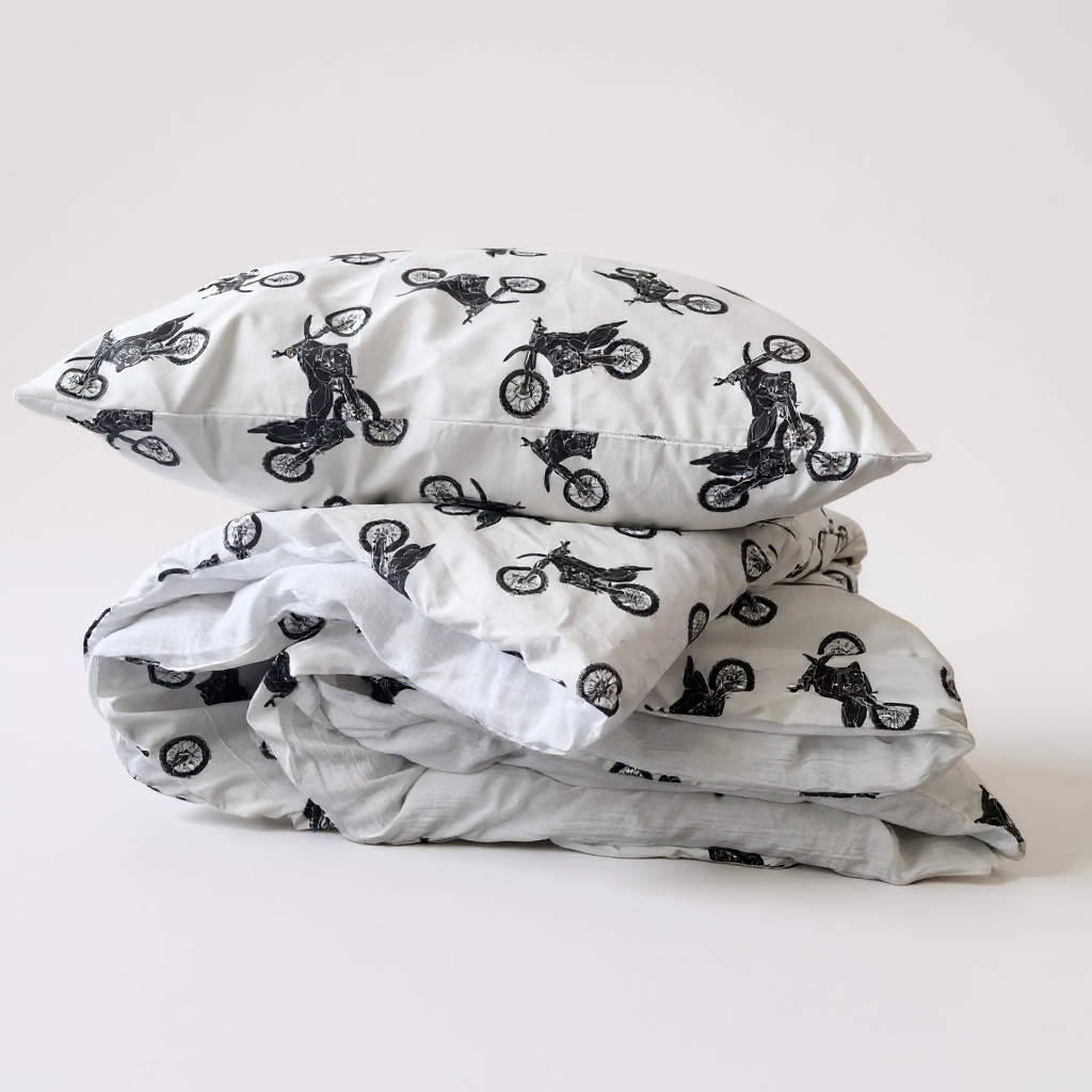Parure housse de couette enfant - Moto Cross